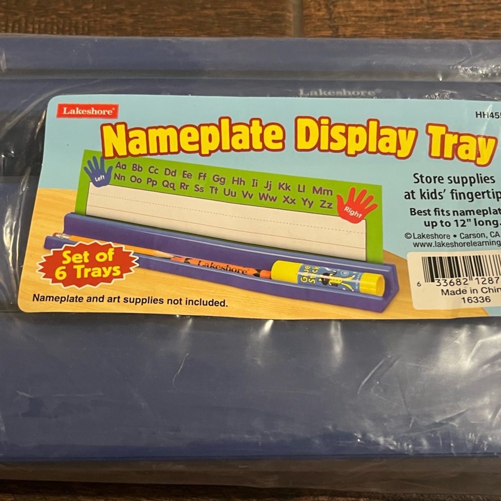New display student or children nameplates—while giving easy access to supplies.
